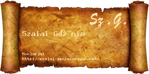 Szalai Génia névjegykártya